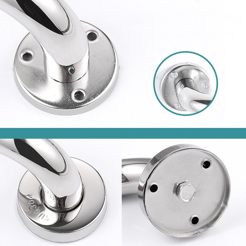 2*Barra de apoio em aço inoxidável para casa de banho,barra de apoio de segurança sem barreiras, barra de apoio de segurança para casa de banho, 30 cm - 9