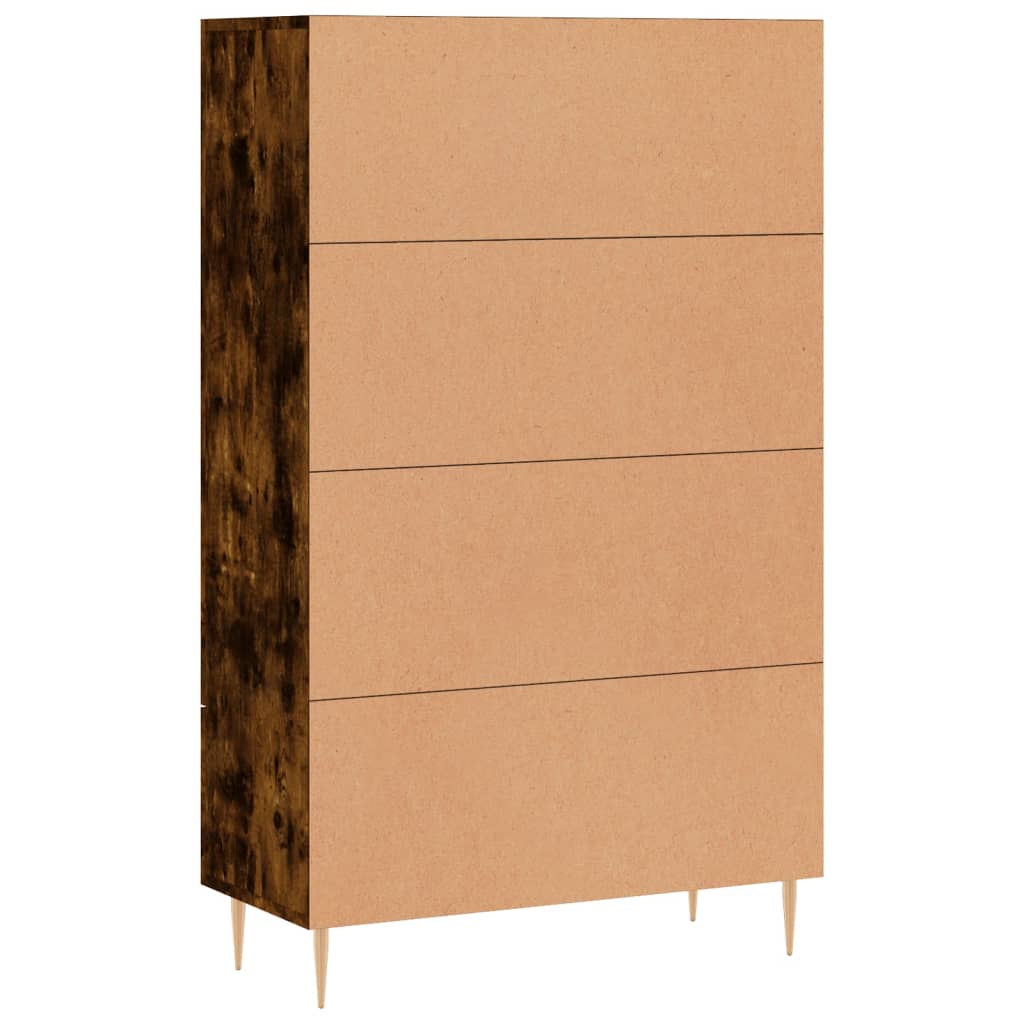 Credenza alta in rovere affumicato 69,5x31x115 cm in multistrato - 6