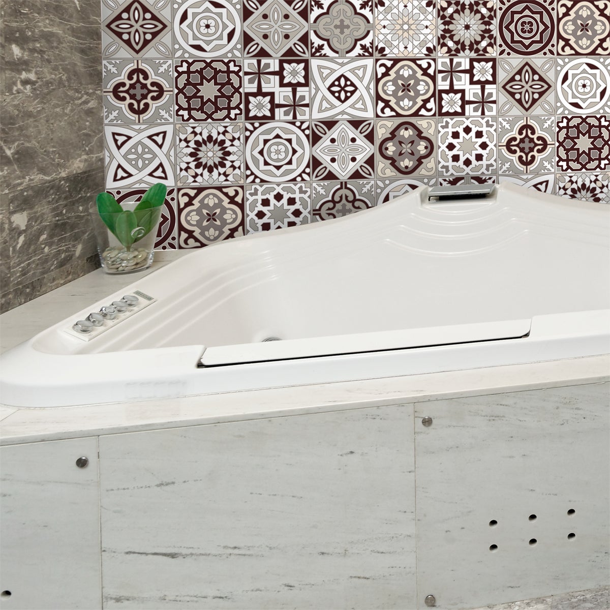 24 adesivi piastrelle di cemento Amazonas - Sticker adesivo - adesivi murali - 24stickers20x20cm - 3