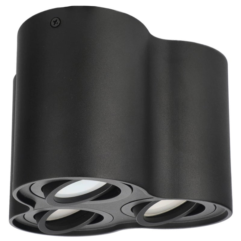 Oprawa natynkowa sufiotowa Skand 3 Black 3xGU10 IP20 okrągła czarna potrójna EDO SOLUTIONS