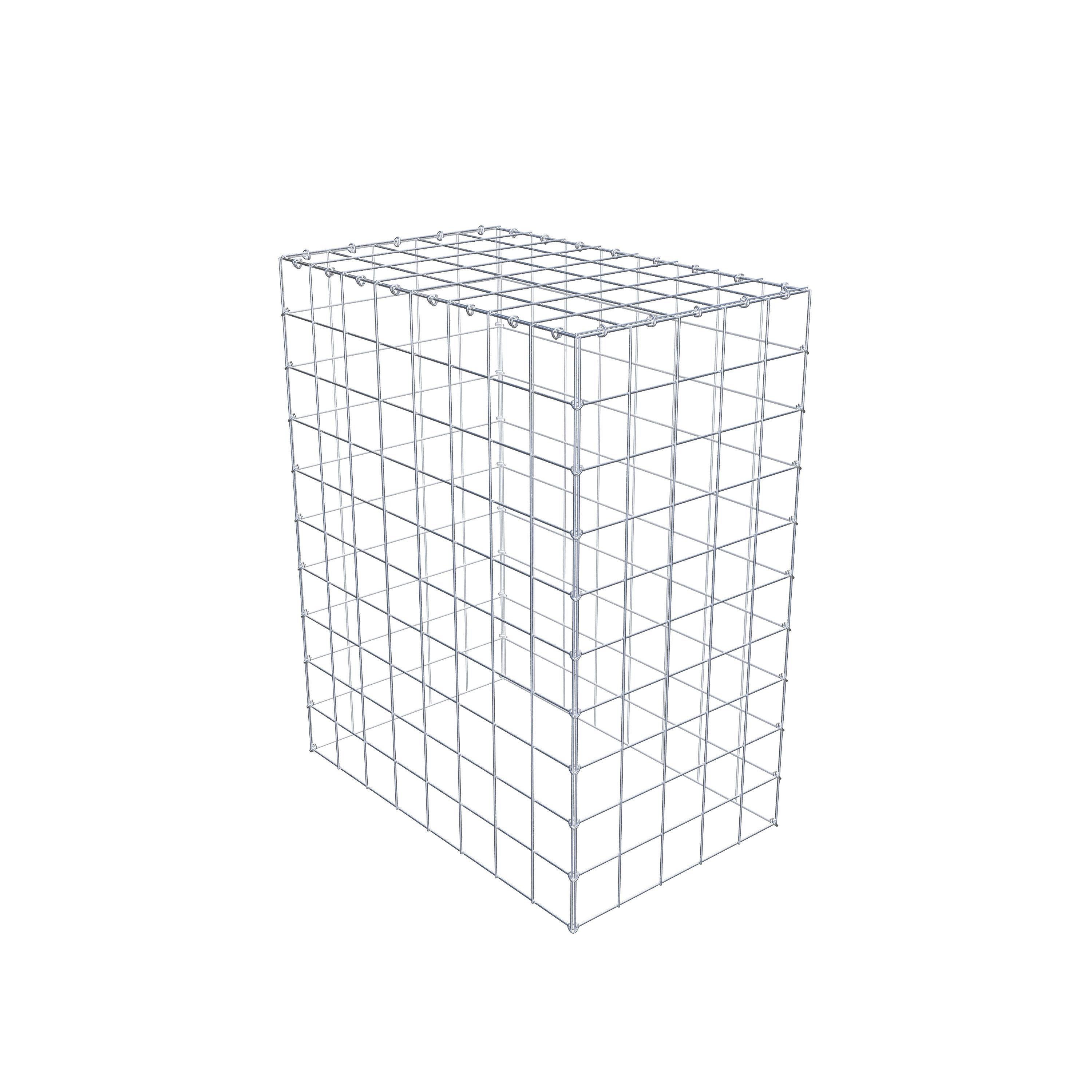 Gavión para apilar en acero galvanizado 100x80x50cm (LxAxP), malla 10 x 10cm, Anillo en C, sin rejilla inferior - 6