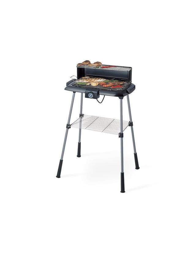 Barbecue Elettrico 2200W BBQ con Struttura H88cm Griglia Temperatura Regolabile