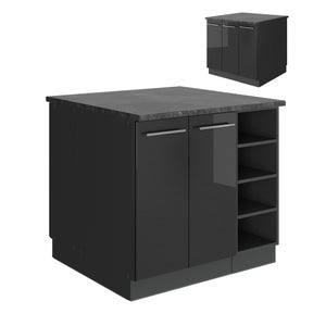 Console de cuisine en pin massif - 2 tiroirs - Dépôt des Docks