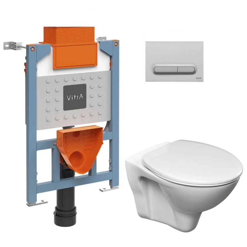 Vitra Bâti support 82cm WC suspendu Jika Neo Abattant Plaque