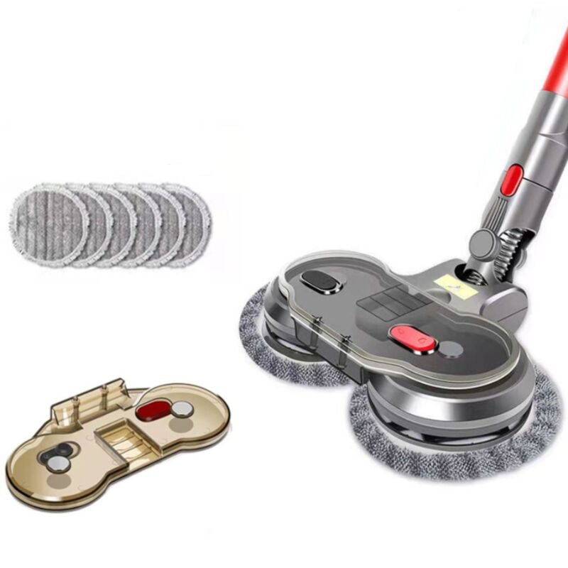 Elektryczna głowica mopa do odkurzacza V10 V11 V7 V8, do odkurzacza Dyson. Dostarczana z 6 ściereczkami do mopa i zbiornikiem na wodę.