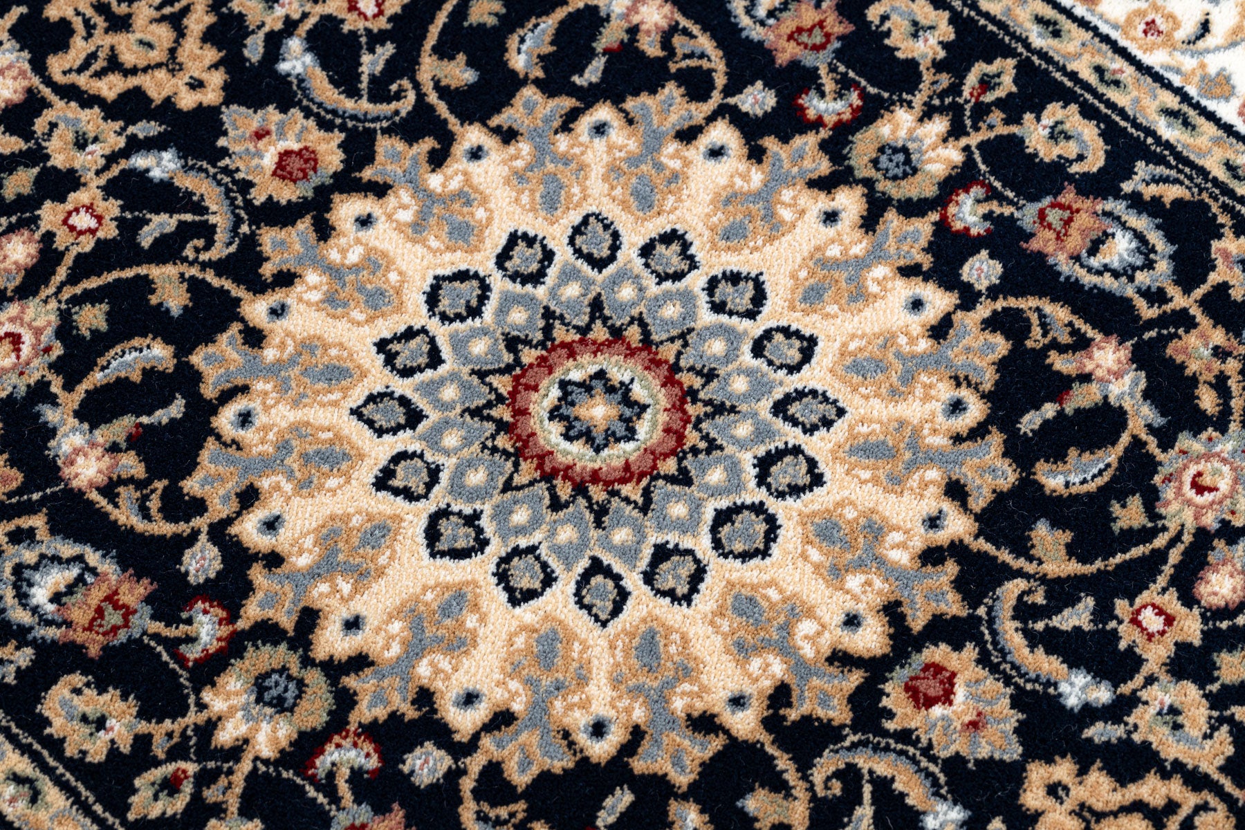 Dywan wełniany NAIN Rozeta, ramka 7177/51011 beż / czarny 240x340 cm - 5