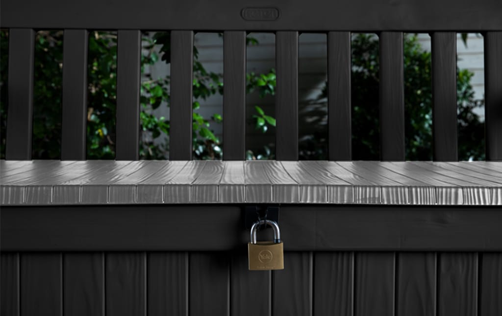 Banc de jardin EDEN avec Coffre en résine 265L - Anthracite - KETER - 4