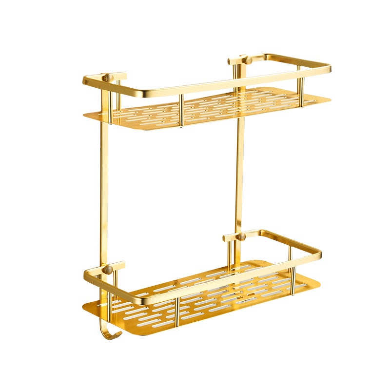 Etagere Douche lub Étagère Murale Salle de Bain Sans Percage Panier Rangement Douche en Métal Serviteur de Douche, Antirouille (2 Koszyki)