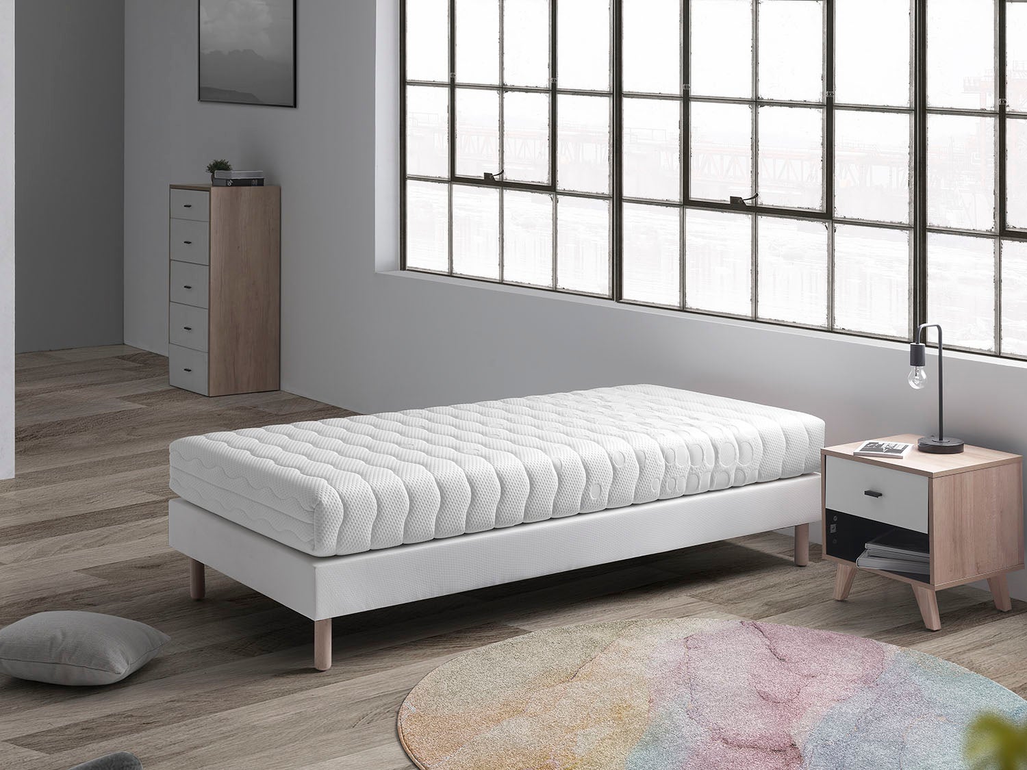 Matelas Enfant 80x180 Cm Hauteur 16 Cm Waterfoam - Revêtement Silver, Anti-acarien - MiaSuite