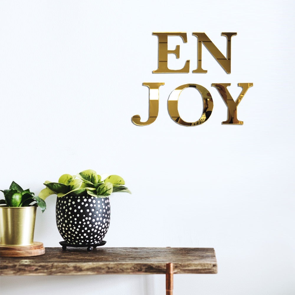 Lettre Miroir Or Décorative Plexiglass 10 cm - 5