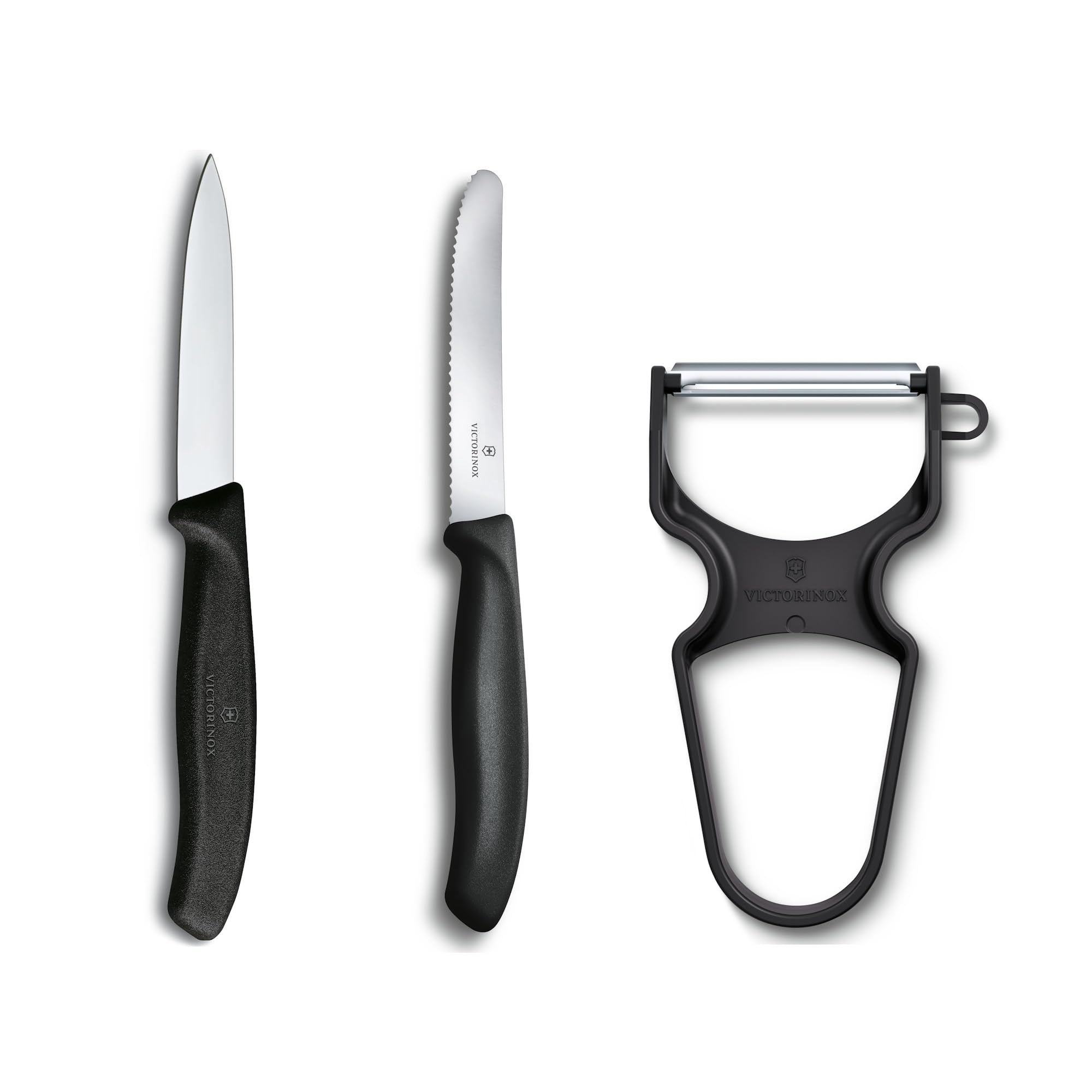 Victorinox SwissClassic coltello da verdure pieghevole nero, seghettato