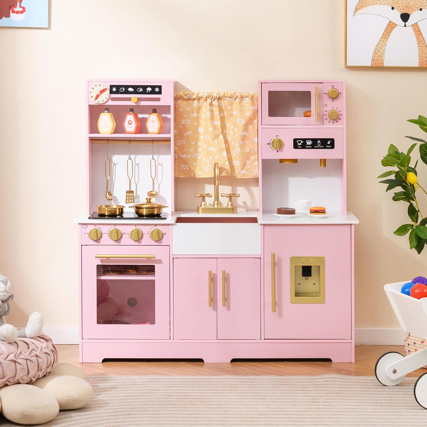 Set di Cucina Giocattolo per Bambini, Cucina Giocattolo in Legno
