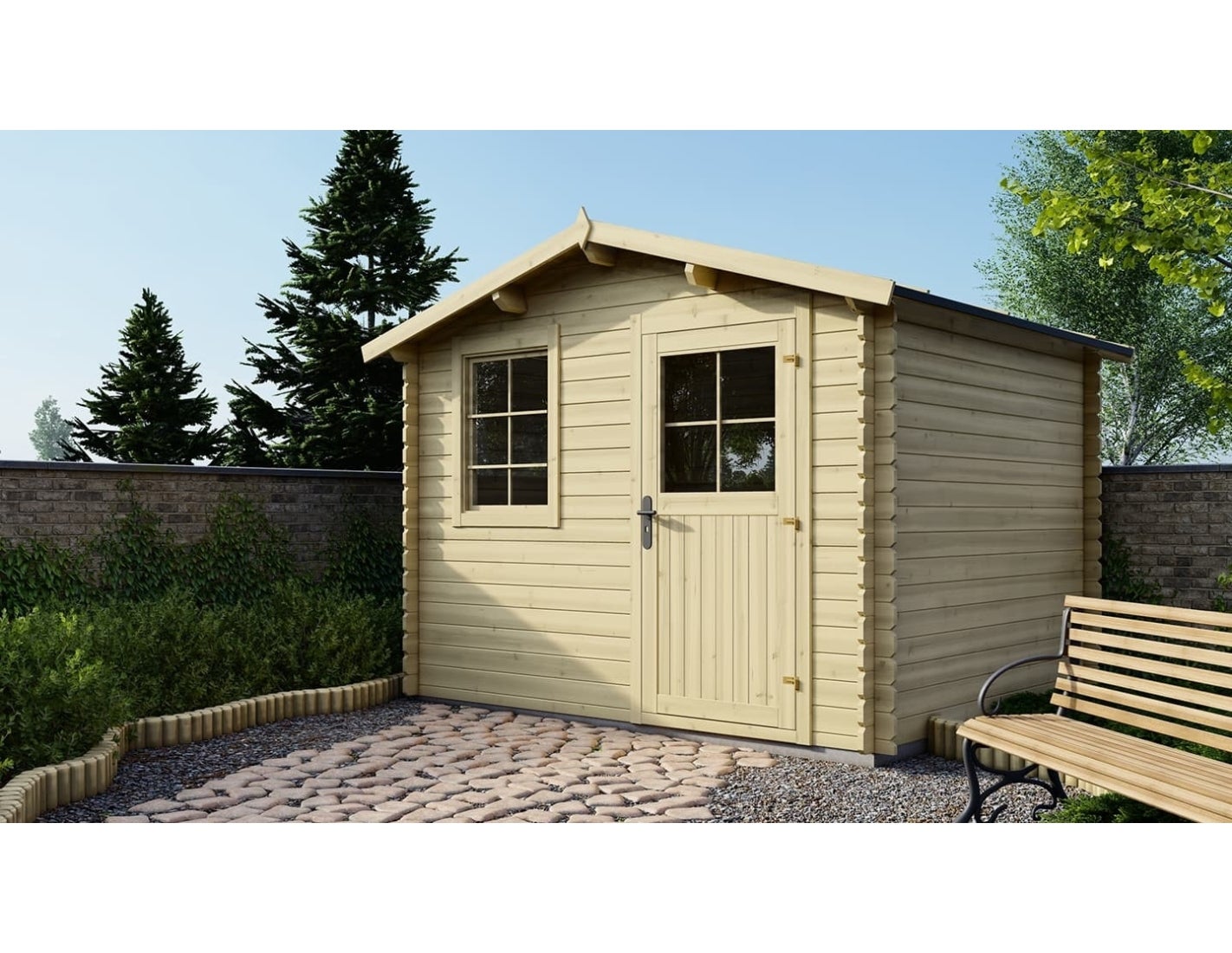 Domek ogrodowy ALTANKA 7,50 m2 - 3x2,50 m - 28 mm, drewniany, DOM469, 1szt.