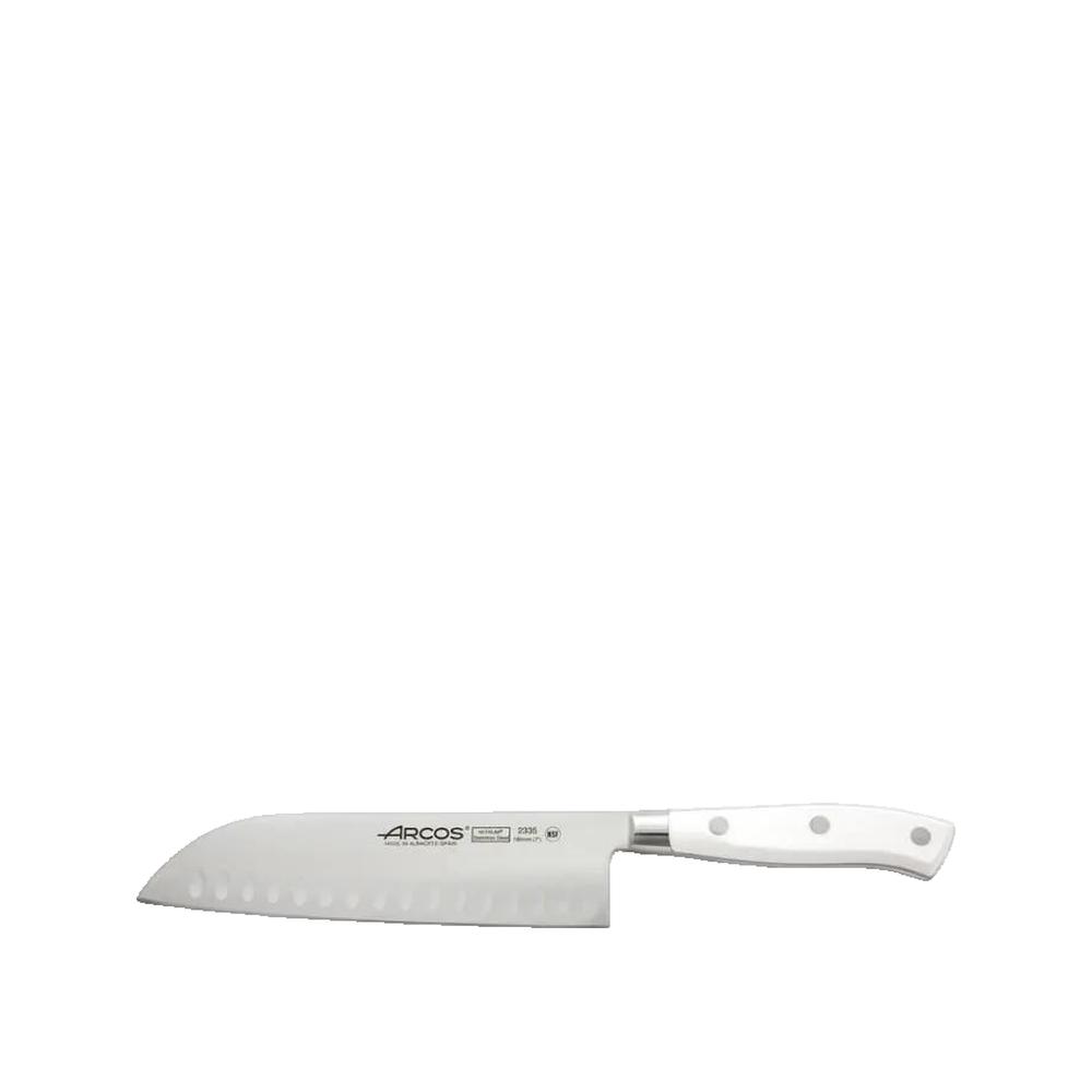 Nóż Santoku Arcos Riviera Biały 18 cm Stal nierdzewna NITRUM
