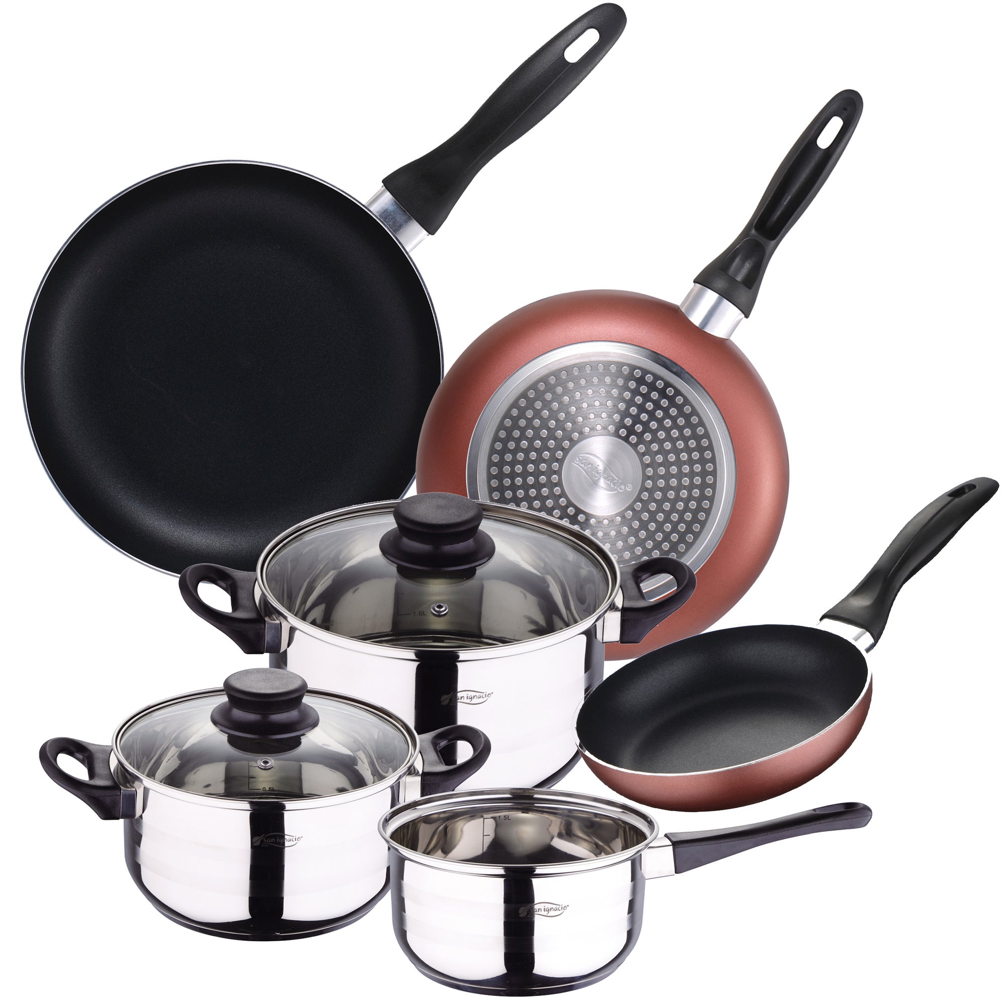 San Ignacio - Set da cucina 8 pezzi (16/18/20/24/28 cm) Toledo in