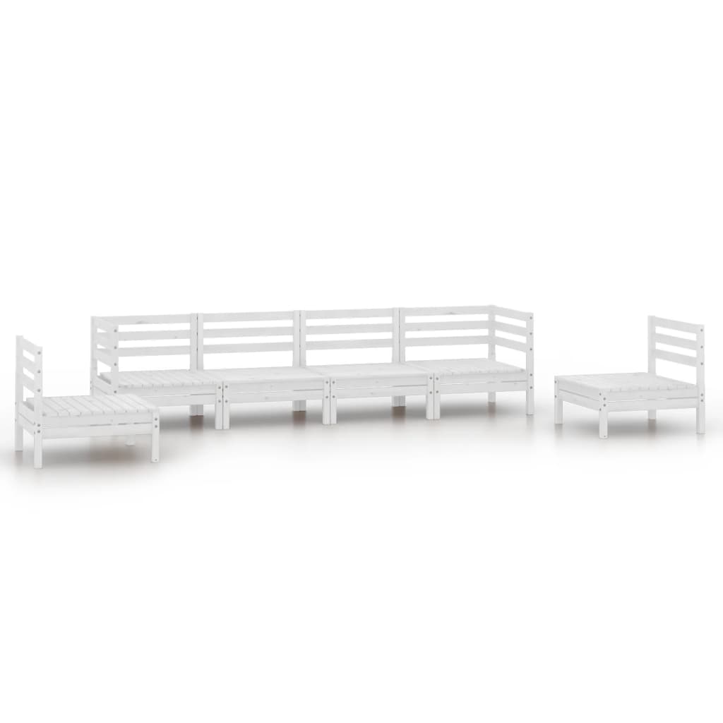 Salon bas de jardin en Bois Blanc 5 personnes - 2