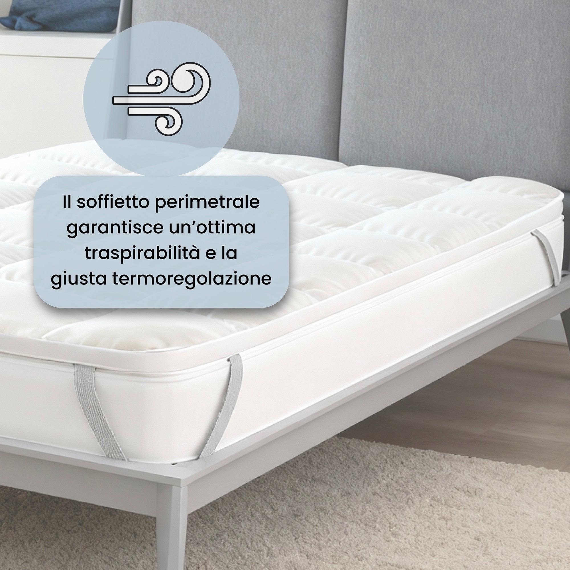 TOPPER PLUS ACOLCHADO CON ELÁSTICO, FUELLE DE 6 cm, MATRIMONIAL 160x195 cm - 9