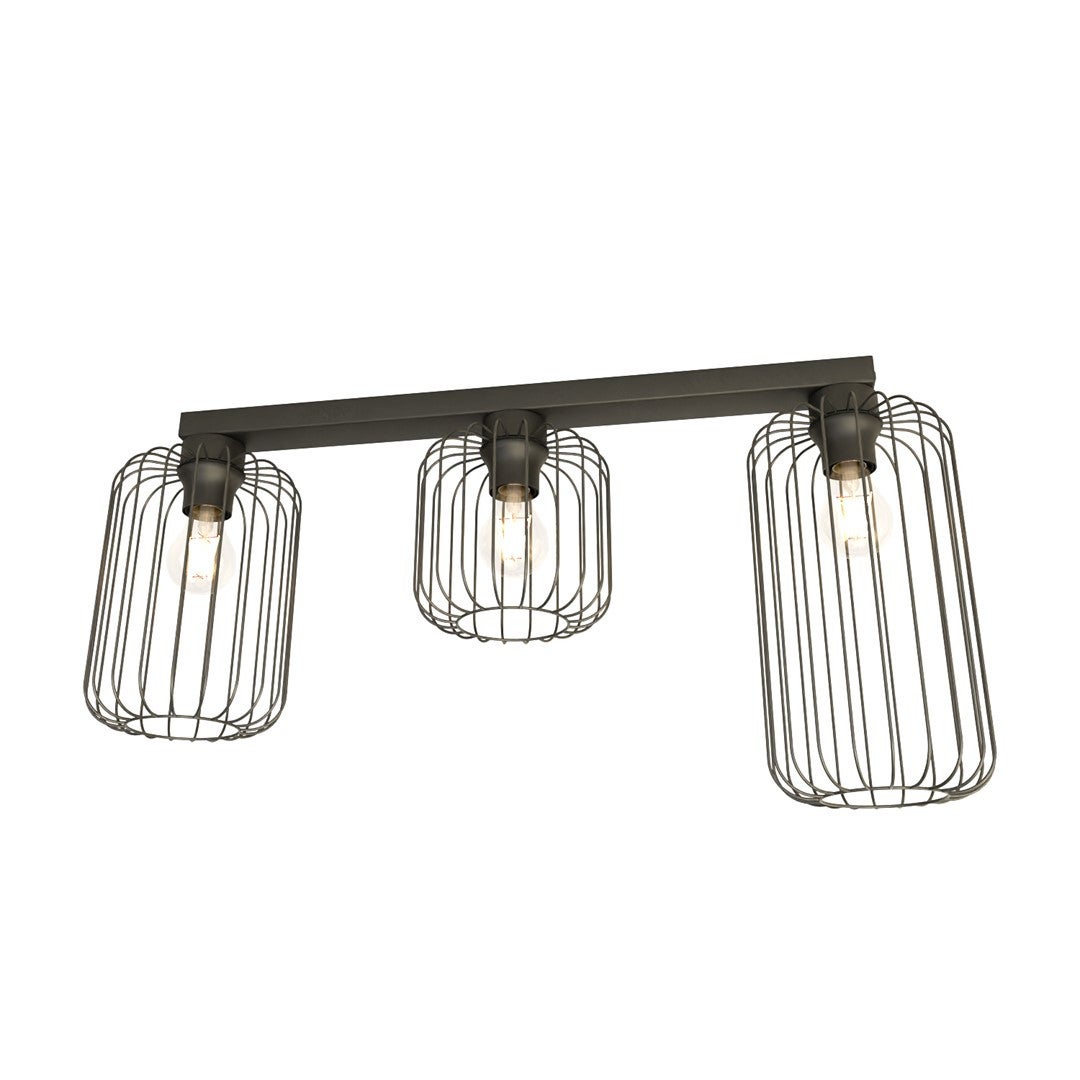 Lampa sufitowa Barn czarna 3xE27x15W wym: 35 x 70 x 16 cm metal Emibig