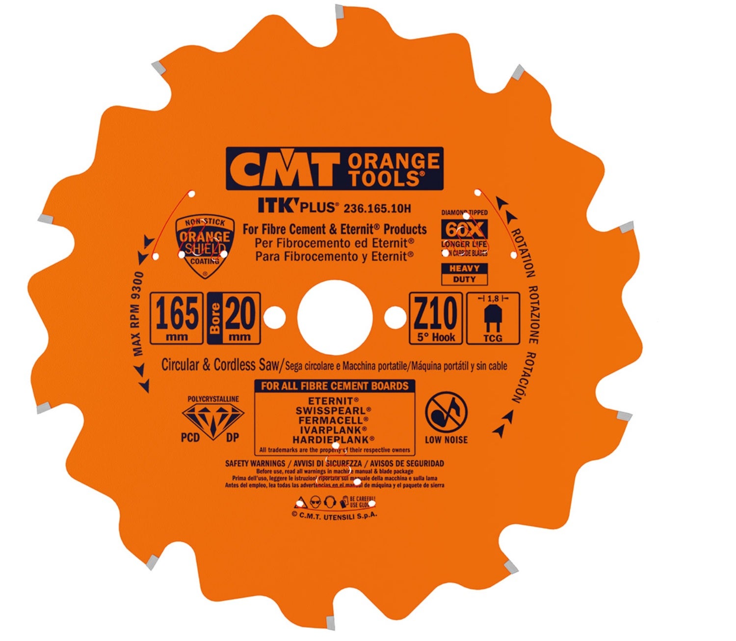 CMT Orange Tools Lame Circulaire Diamant Fibrociment 125mm - Z7 TCG