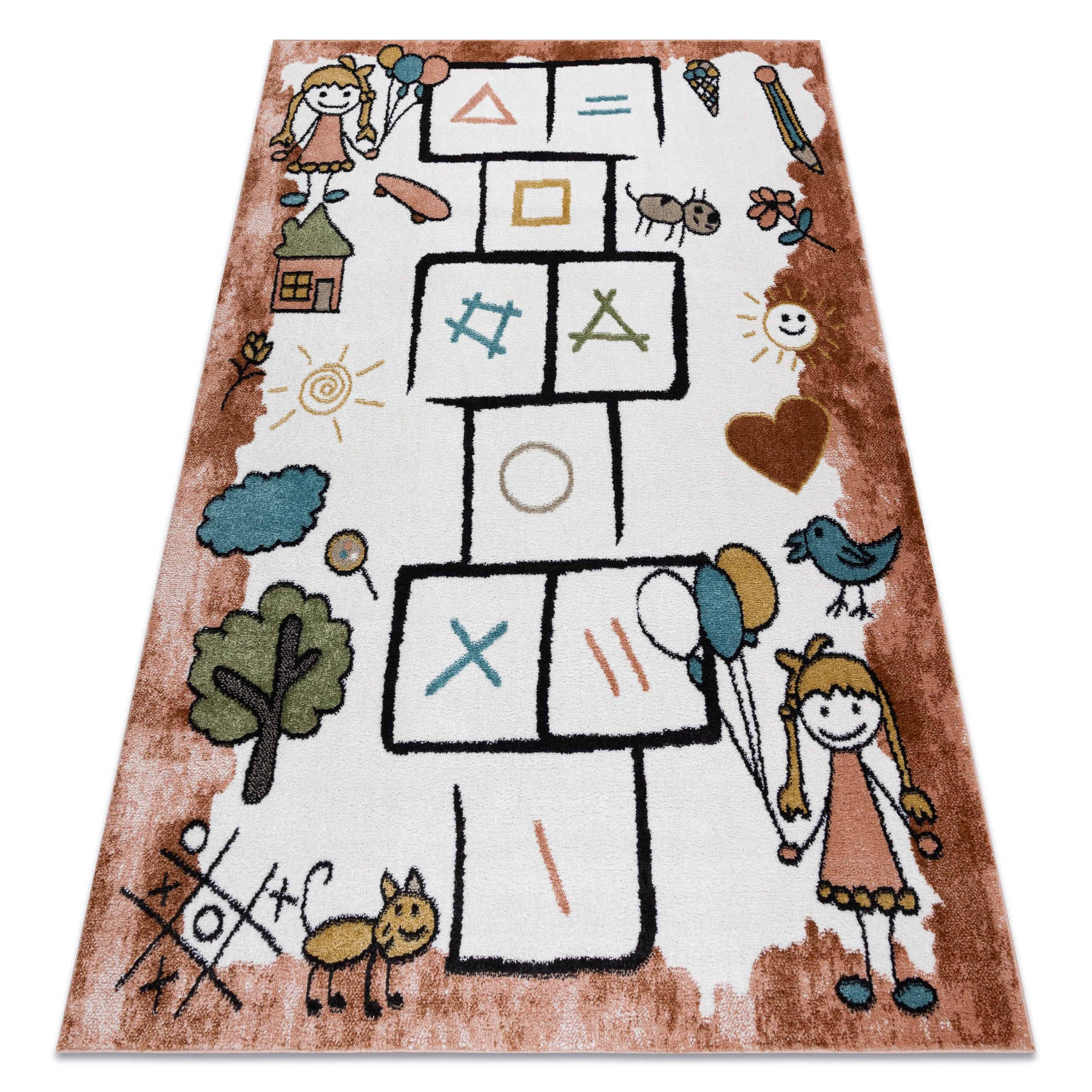 Dywan FUN Hop dla dzieci, Klasy, zwierzęta różowy 160x220 cm