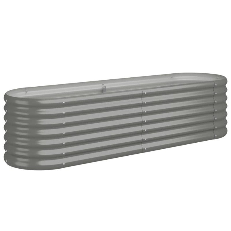 Letto Da Giardino Rialzato Acciaio Verniciato A Polvere 152x80x36 Cm Grigio 90505796