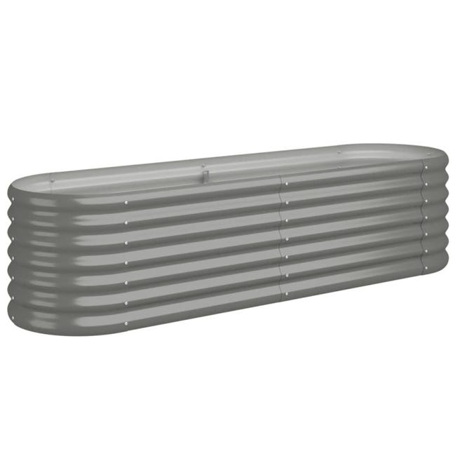 Letto Da Giardino Rialzato Acciaio Verniciato A Polvere 152x80x36 Cm Grigio 90505796 Letto Da Giardino Rialzato Acciaio Verniciato A Polvere 152x80x36 Cm Grigio 90505796