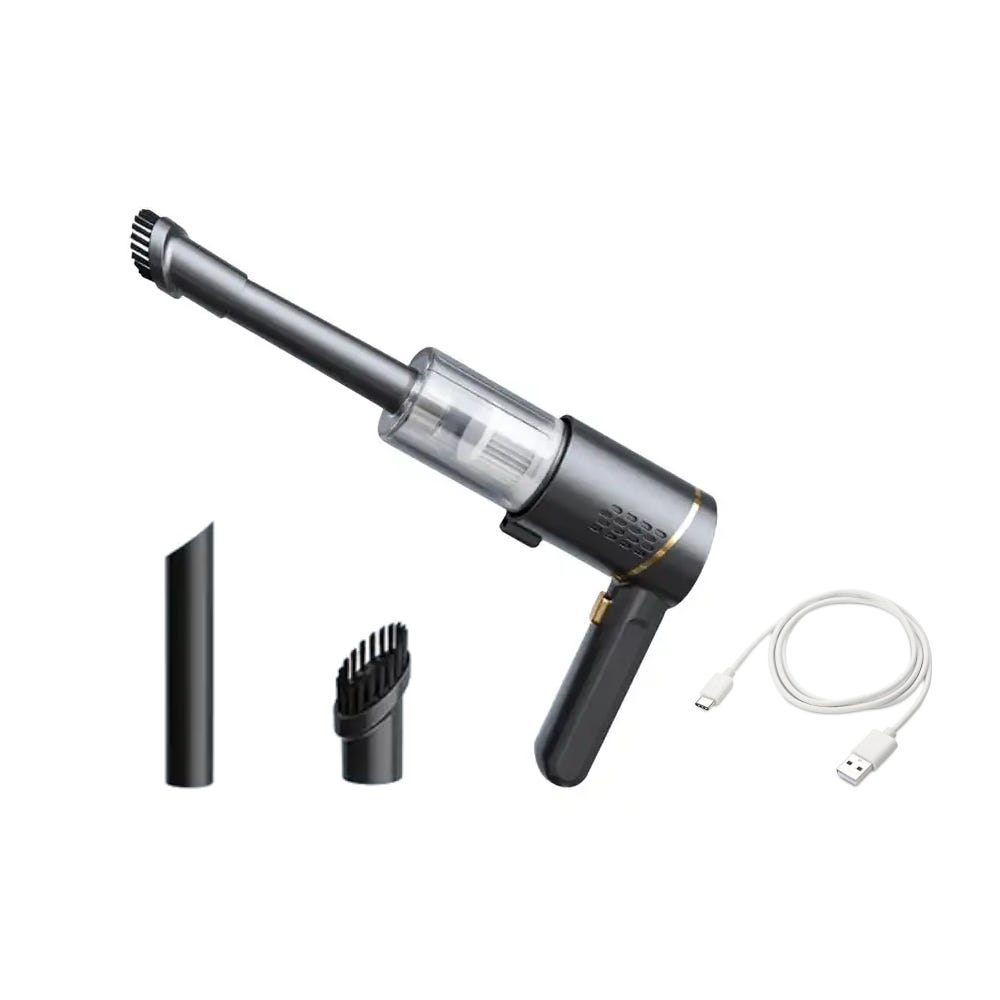 Aspirapolvere Senza Fili Auto 15000PA - Portatile, 6000mAh, 3 Filtri HEPA, Ricarica USB-C, Per Auto/Casa - Foto 3