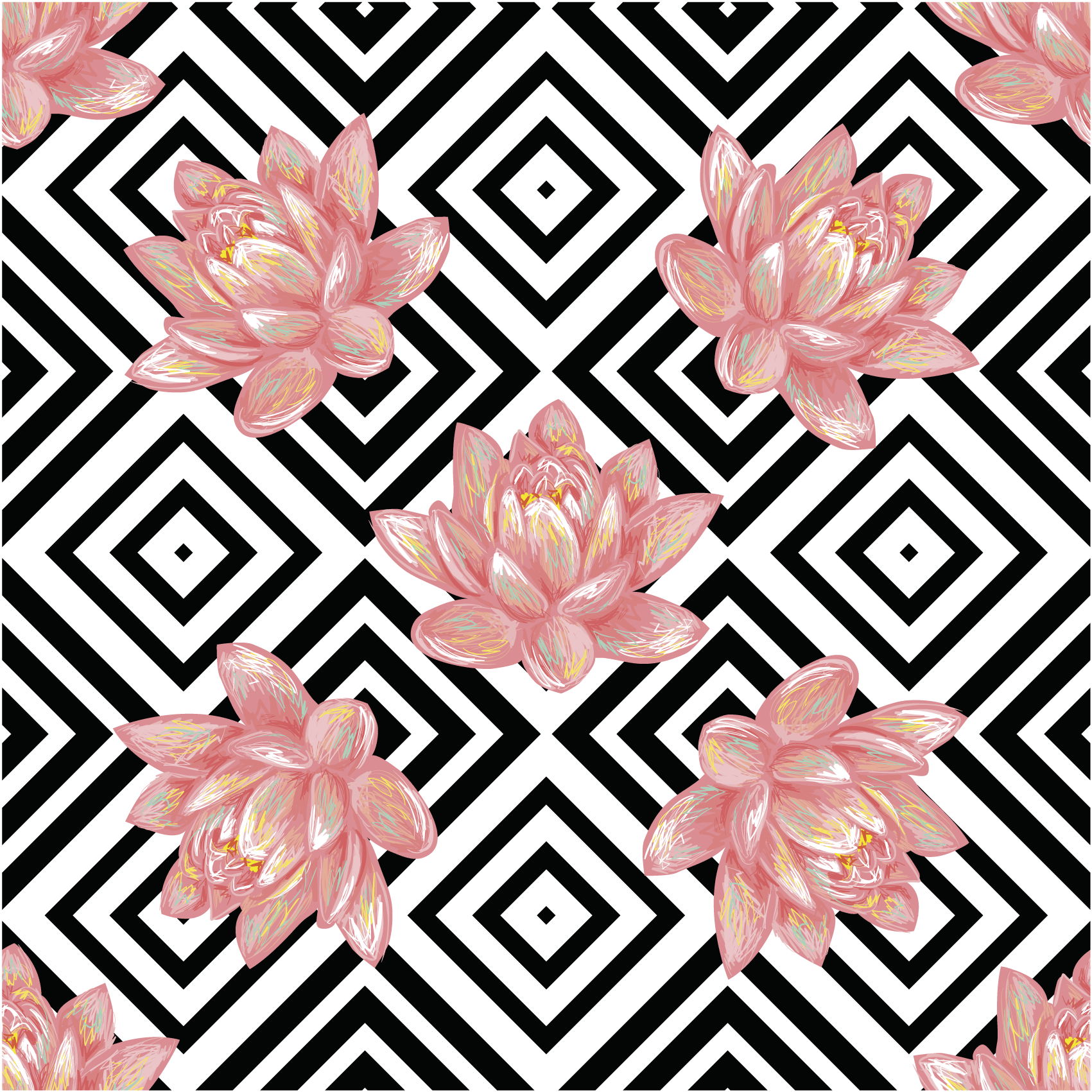 Adesivo carta da parati tropicale Anguilla - Sticker adesivo - adesivi murali - 40x40cm - 2