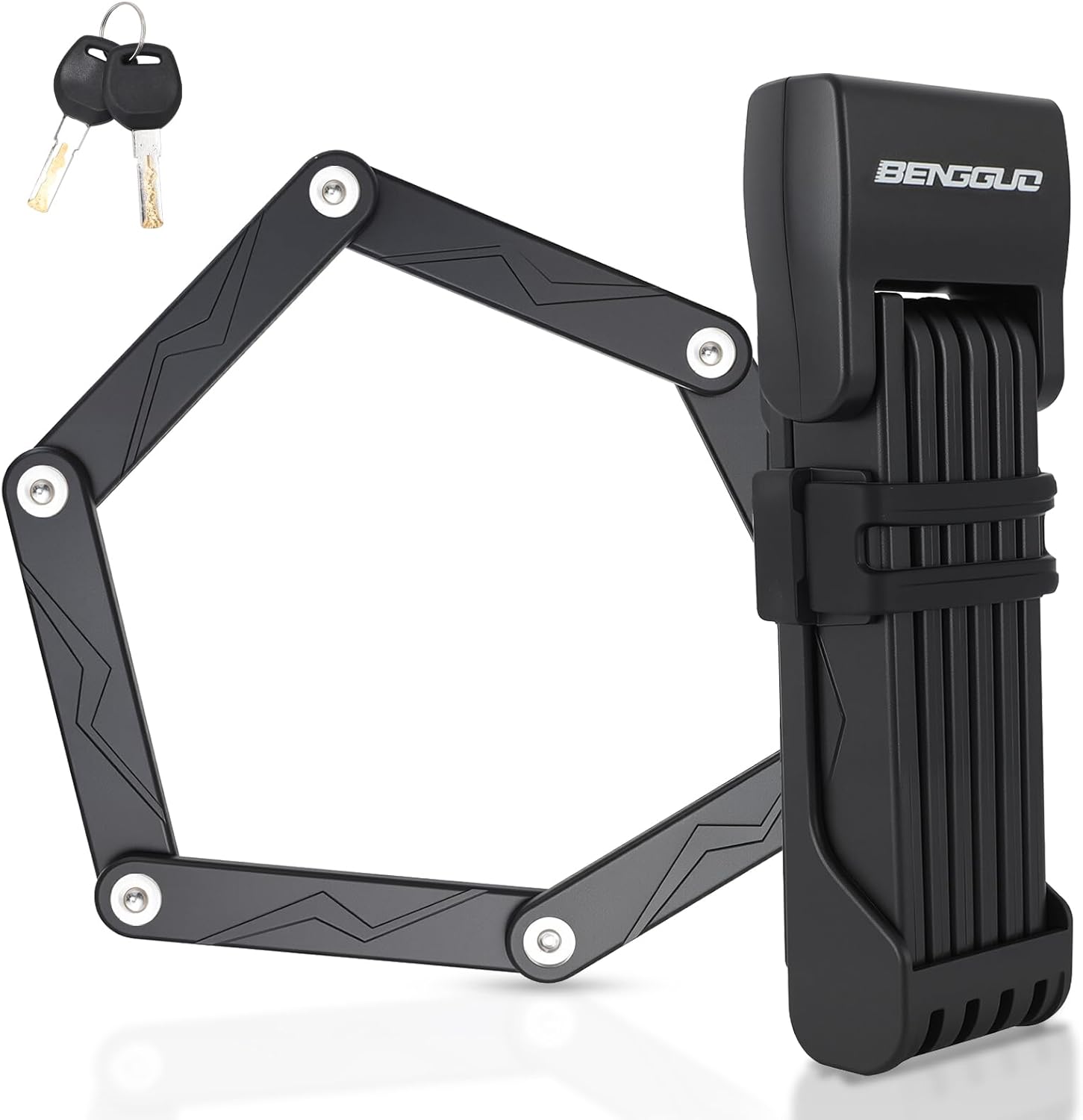 Verrou Pliant Pour Vélo Ou Scooter, Acier, 70 Cm, Couleur Rouge Et Noir, Neuf