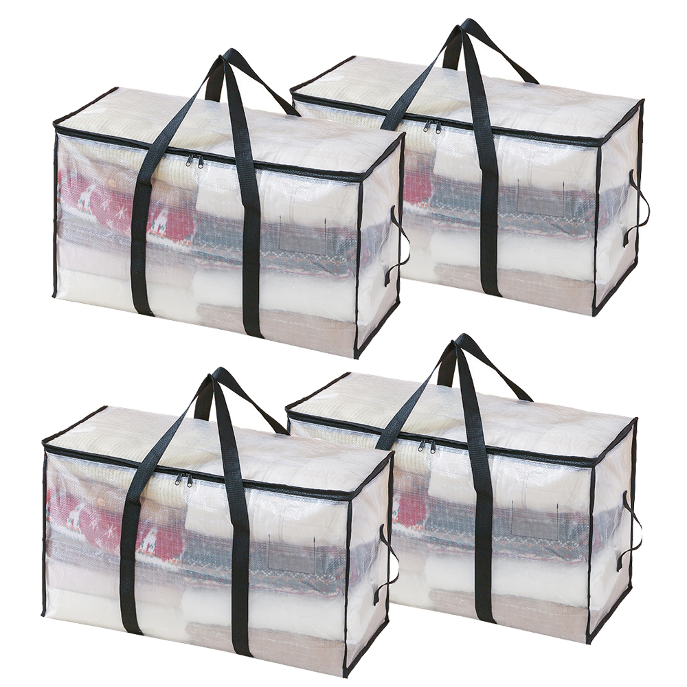 sacs de rangement avec couvercle, poignées et fermetures éclair