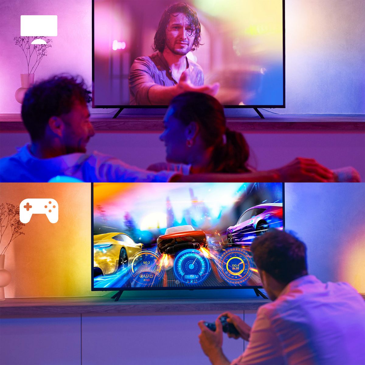 Ruban LED PHILIPS HUE W&C Lightstrip Play Gradient TV 65'' - 6