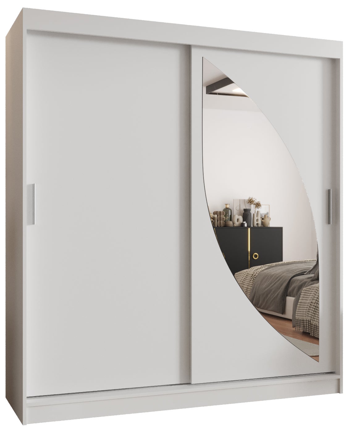 Szafa przesuwna garderoba MILO 180 x 62 x 200 cm Biały