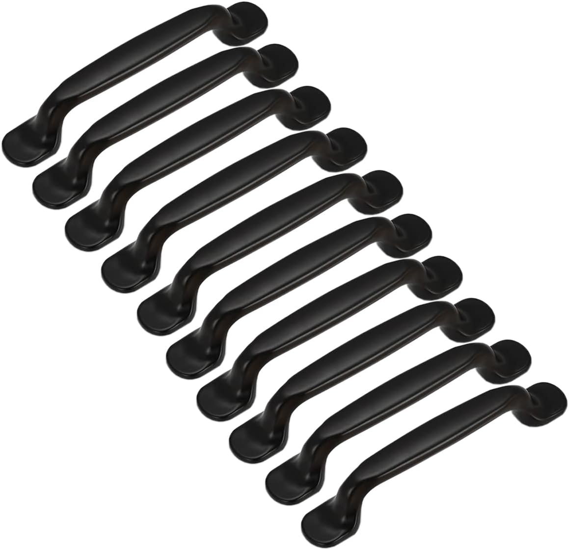 10 sztuk Uchwyty do szafek kuchennych, szuflad szaf, mebli sypialnianych, rozstaw 128 mm, aluminium, ze śrubami