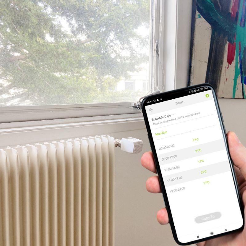Kit de 4 Têtes Thermostatiques Connectées Universelle avec Ecran LCD + Passerelle ZigBee - SILAMP - 7