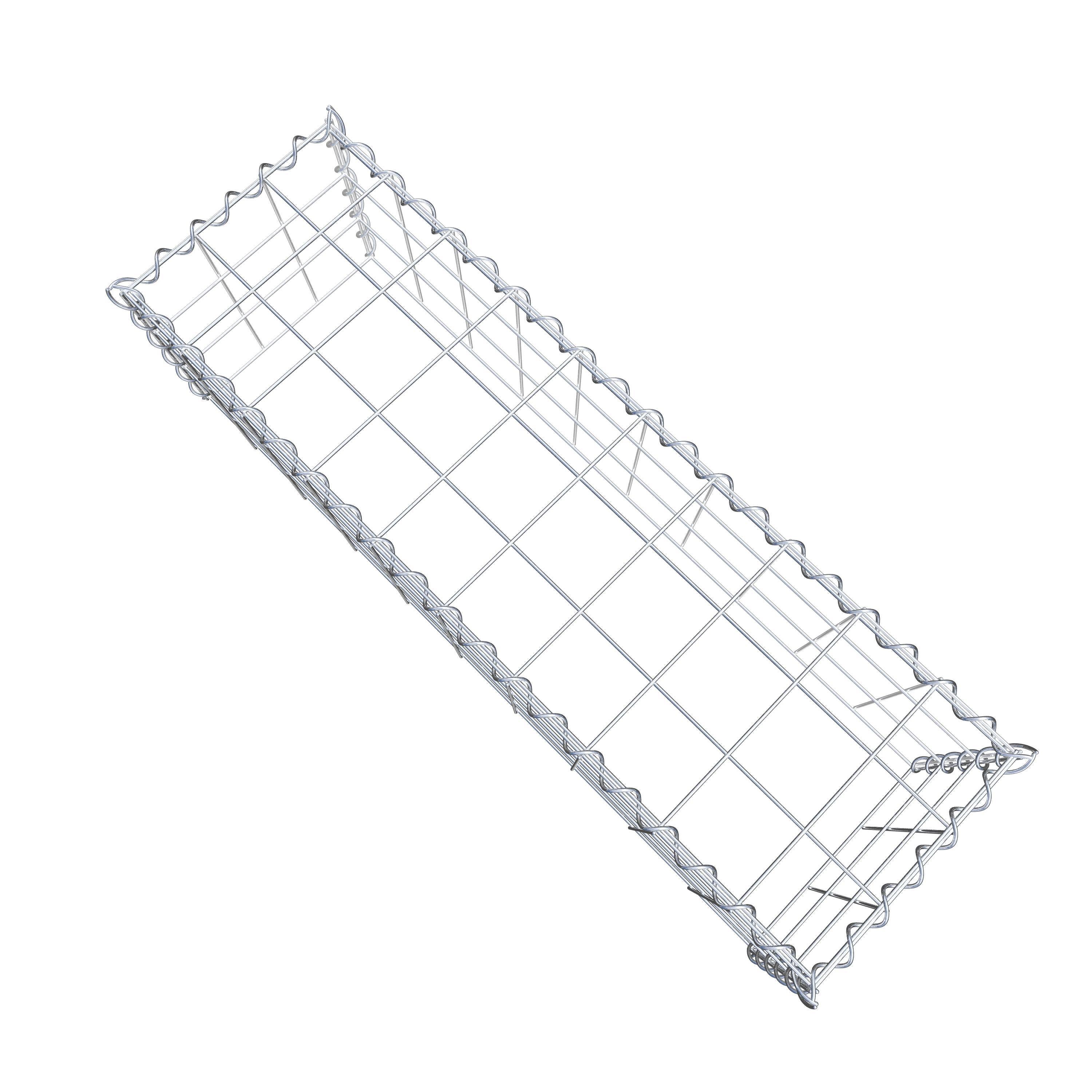 Gavión para apilar en acero galvanizado 100x30x30cm (LxAxP), malla 10 x 10cm, Espiral, sin rejilla inferior - 5