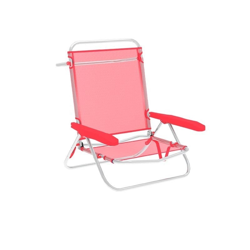 Marbueno Folding Chair 5 Positions Aluminum Orange Blue Stripes Beach Pool 63X76X78 cm main image 1
