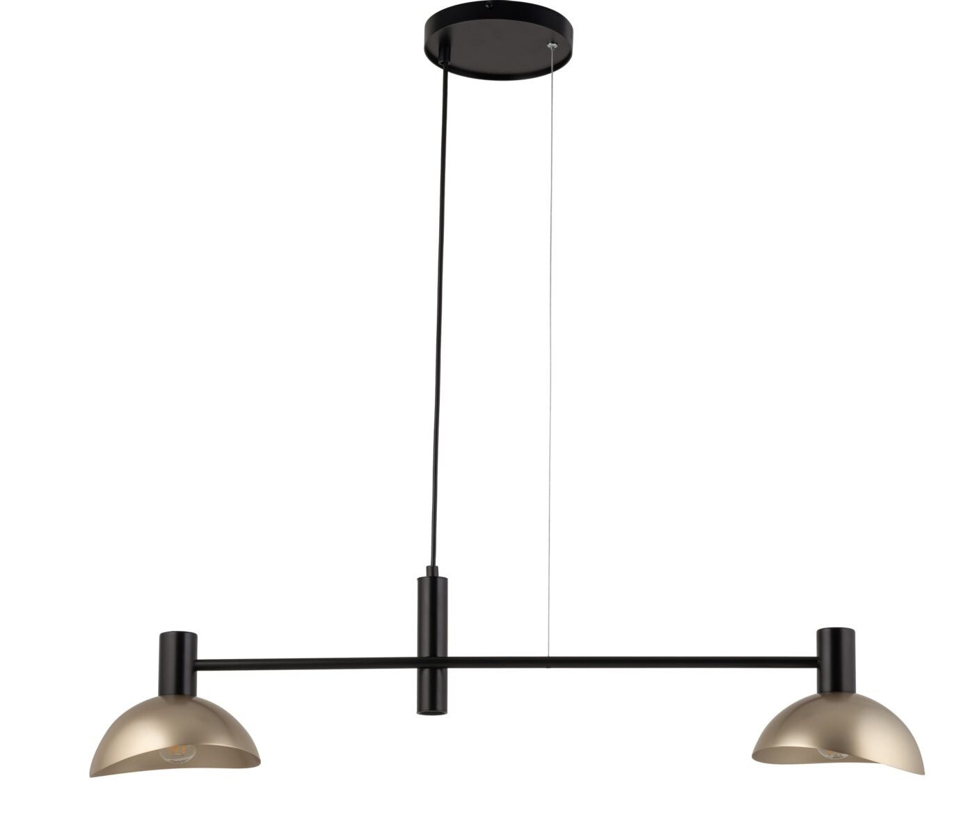 Lampa wisząca Artis czarno-złota 2xE14x40W dekoracyjna wym: 70 x 90 x 18 cm metal SIGMA