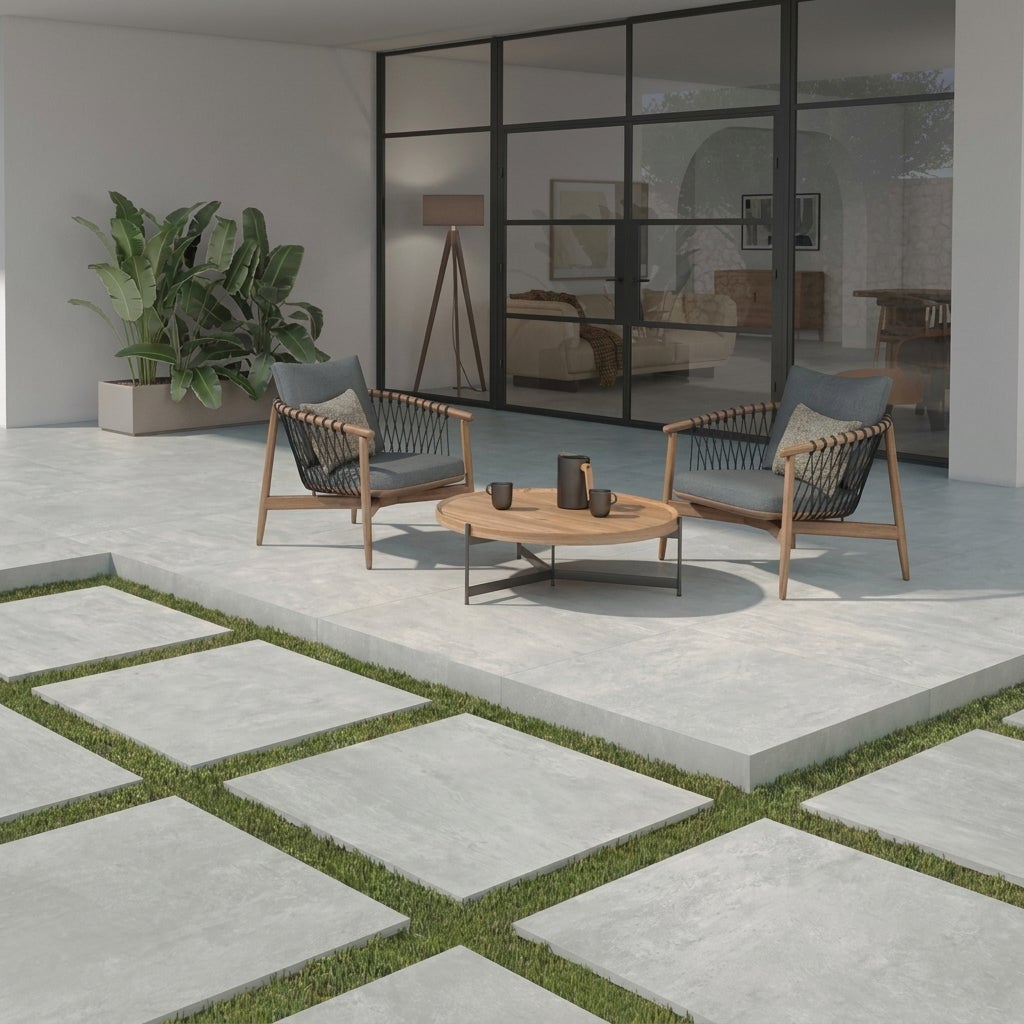 Dalle extérieur sur plots Arès 2.0 gris perle R11 60x60 cm - Réflex Boutique - 3