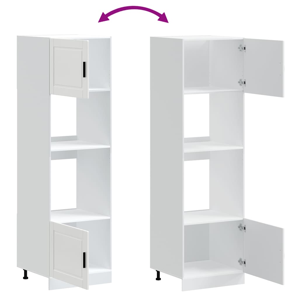 Armoires de four 2 pcs Porto blanc bois d'ingénierie - 8