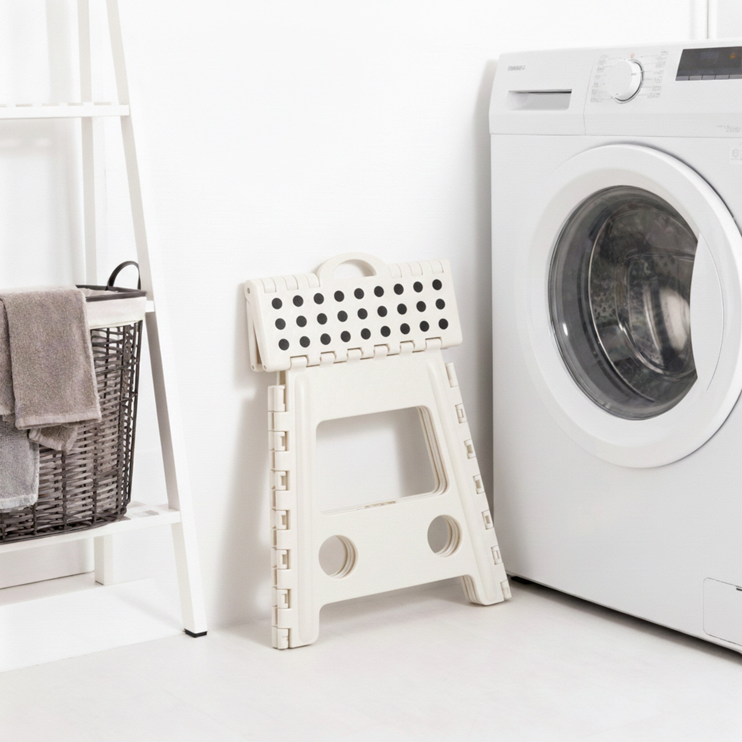 Sgabello Pieghevole LIEKUMM | Altezza Regolabile 3 Livelli, Portata 150 Kg | Per Cucina, Bagno, Campeggio