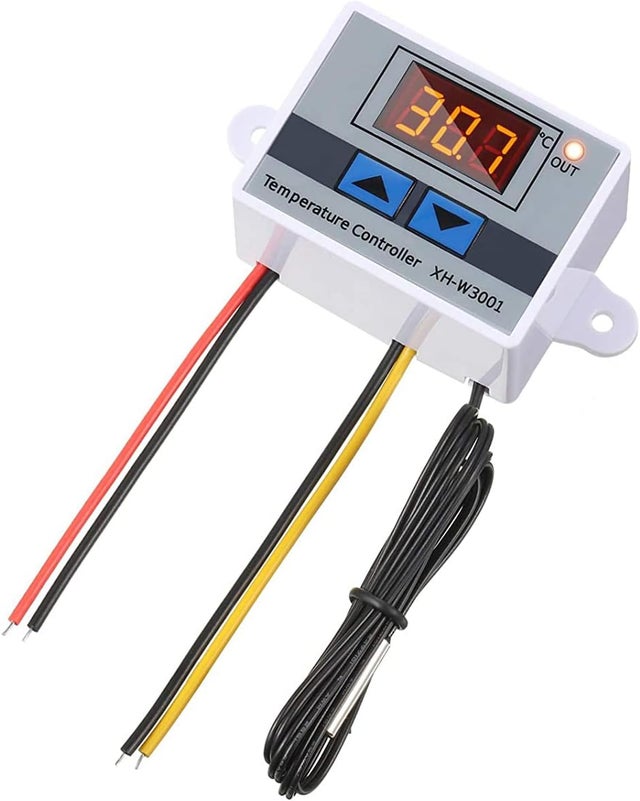 1 Pièce Module de contrôleur de température LED numérique AC 110V-220V,Interrupteur de Thermostat W3001 avec sonde étanche,Thermostat de Refroidisseme