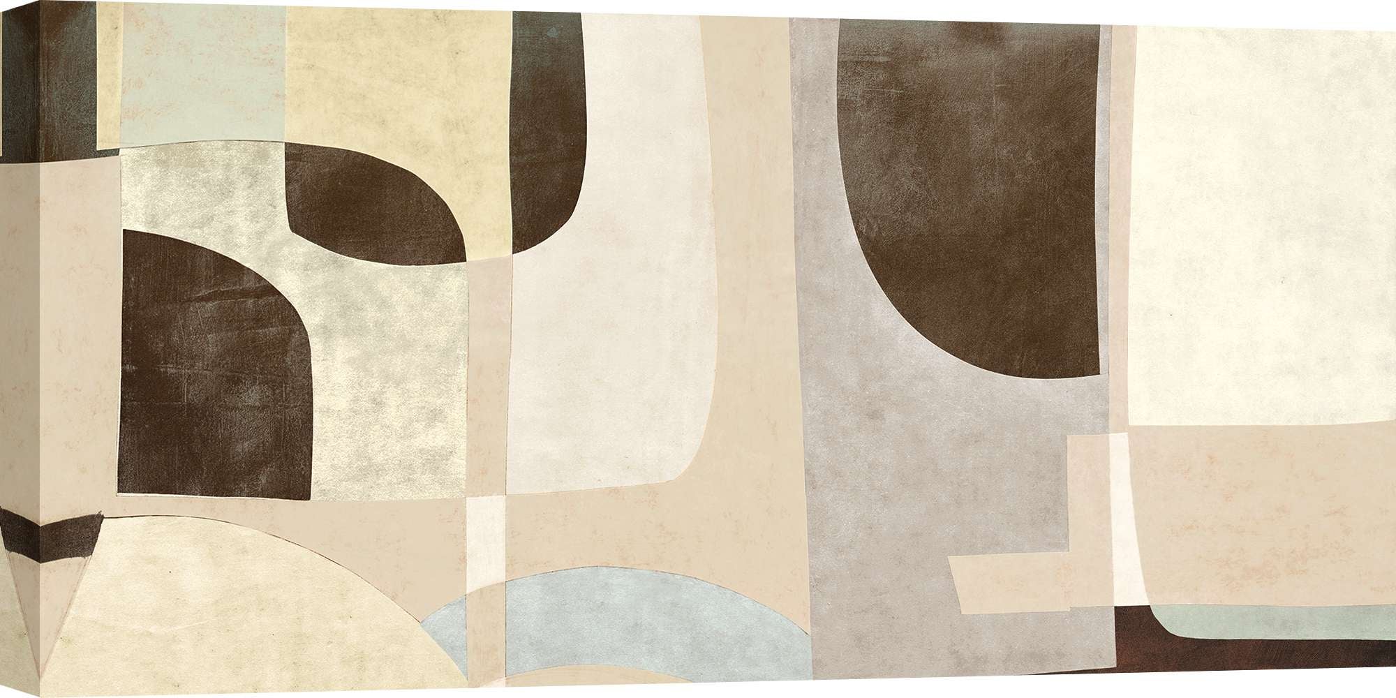 Tableau Photo Sur Toile Moderne - Impression Art Abstrait Noir Jaune Or - Format 100x50 Cm - Neuf