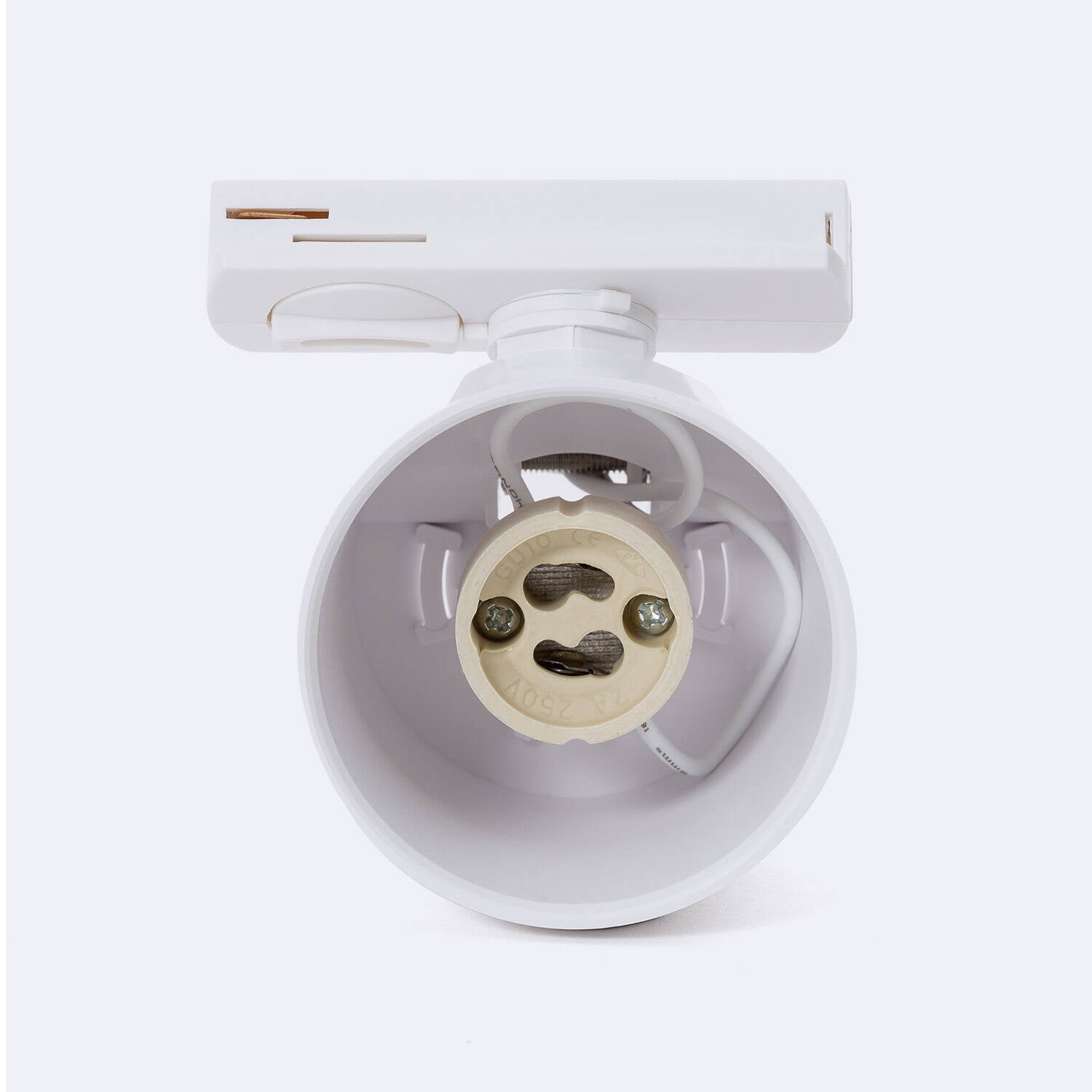 Foco Carril Monofásico Davos para Bombilla LED GU10 AR111, Blanco, PC, GU10,AR111, IP20, 92 mm x Ø62 mm PC - 4