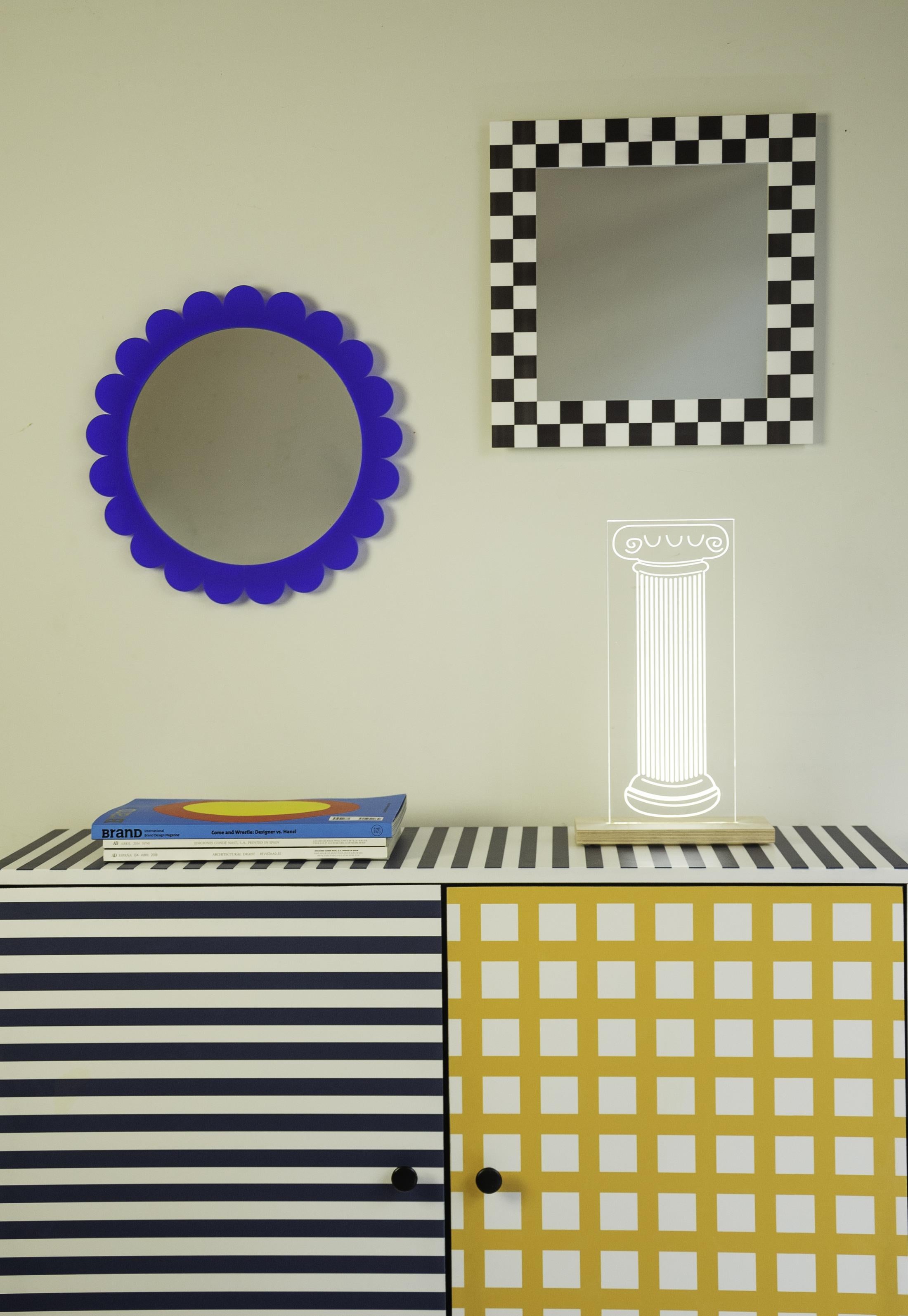 Miroir Acrylique Carré Noir et Blanc - 2