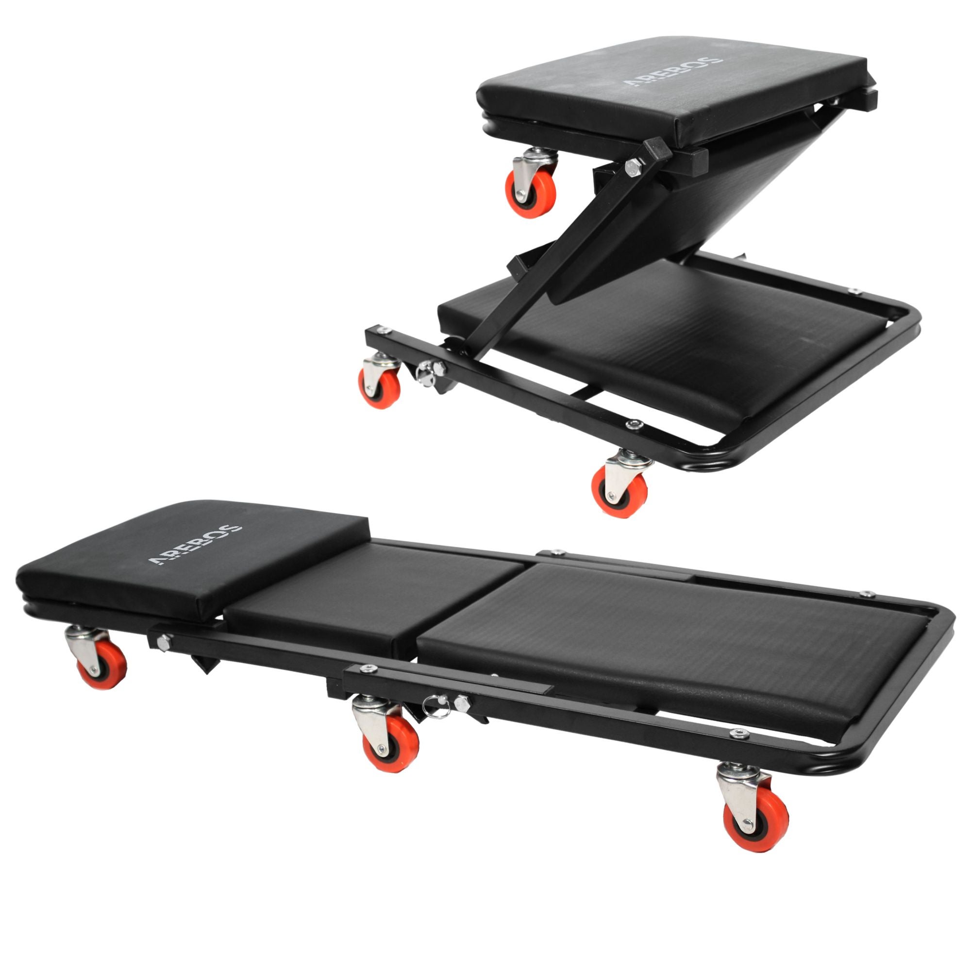 Tabouret Roulant De Mécanicien Avec Plateau à Outils - BM TOOLS | 6 Roues, Supporte 136 Kg, Idéal Pour Garage Et Bricolage - 14