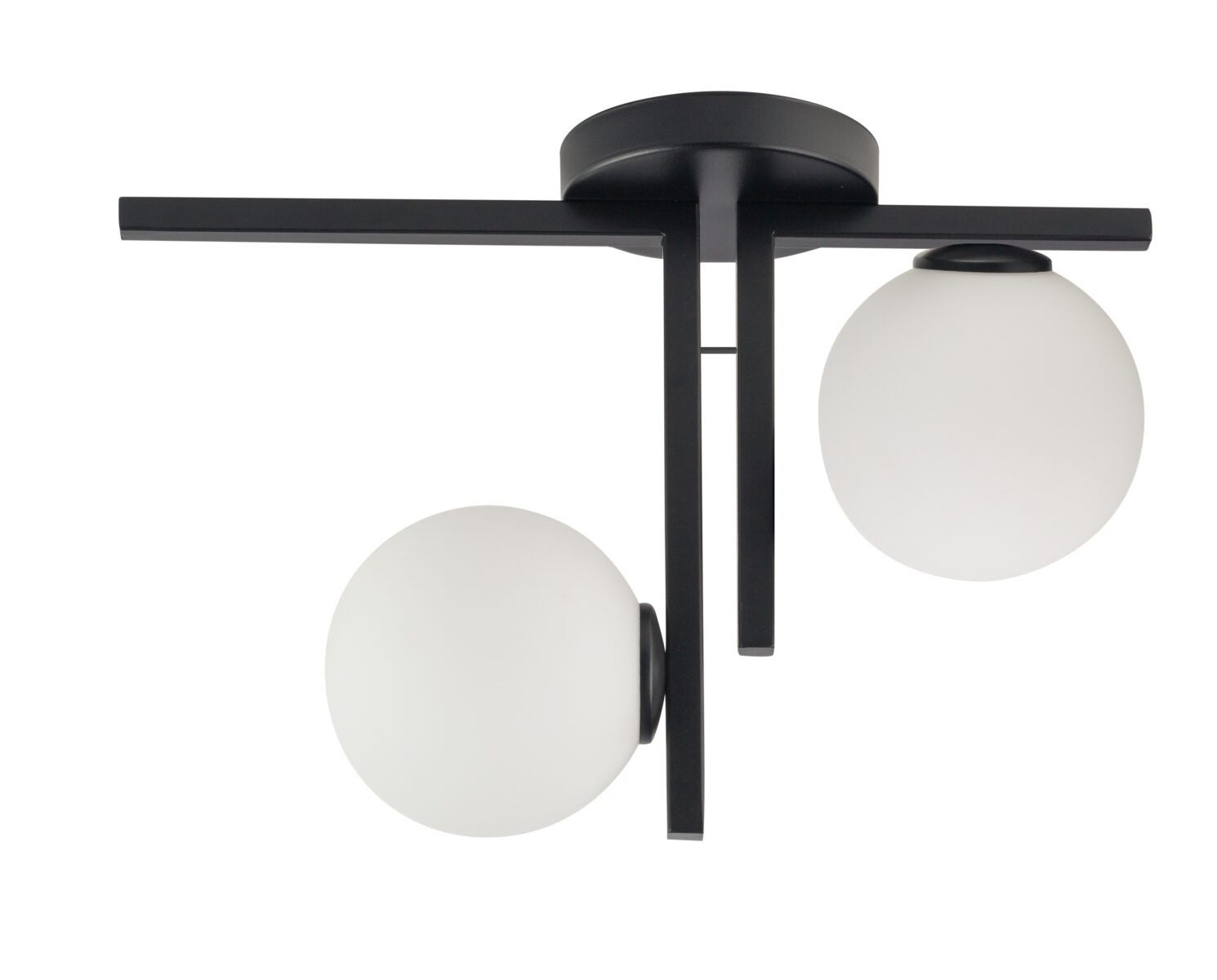 Lampa sufitowa wisząca Andy czarno-biała 2xG9x12W dekoracyjna wym: 31 x 45 x 14 cm metal SIGMA