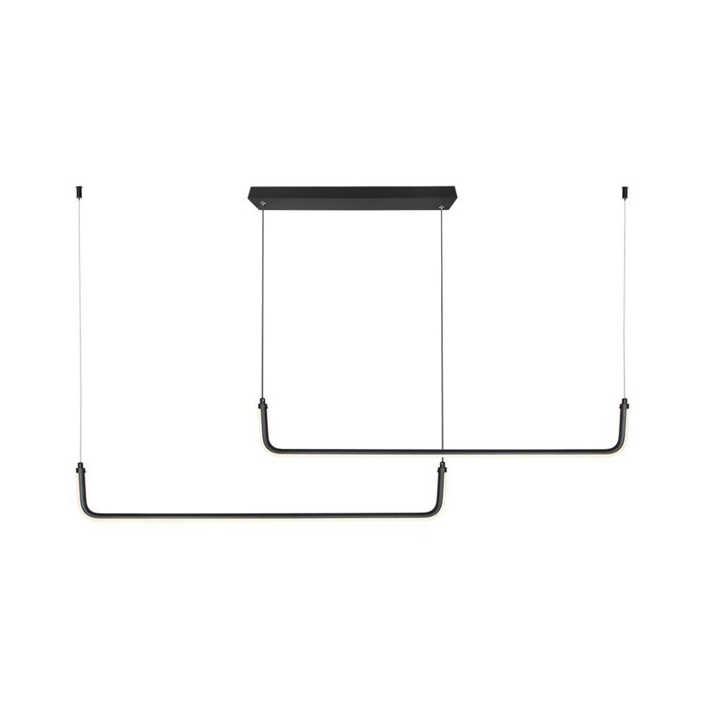 Lampa wisząca LED 24 W, dł. 1525 mm, nowoczesny design, kolor czarny, 4000 K