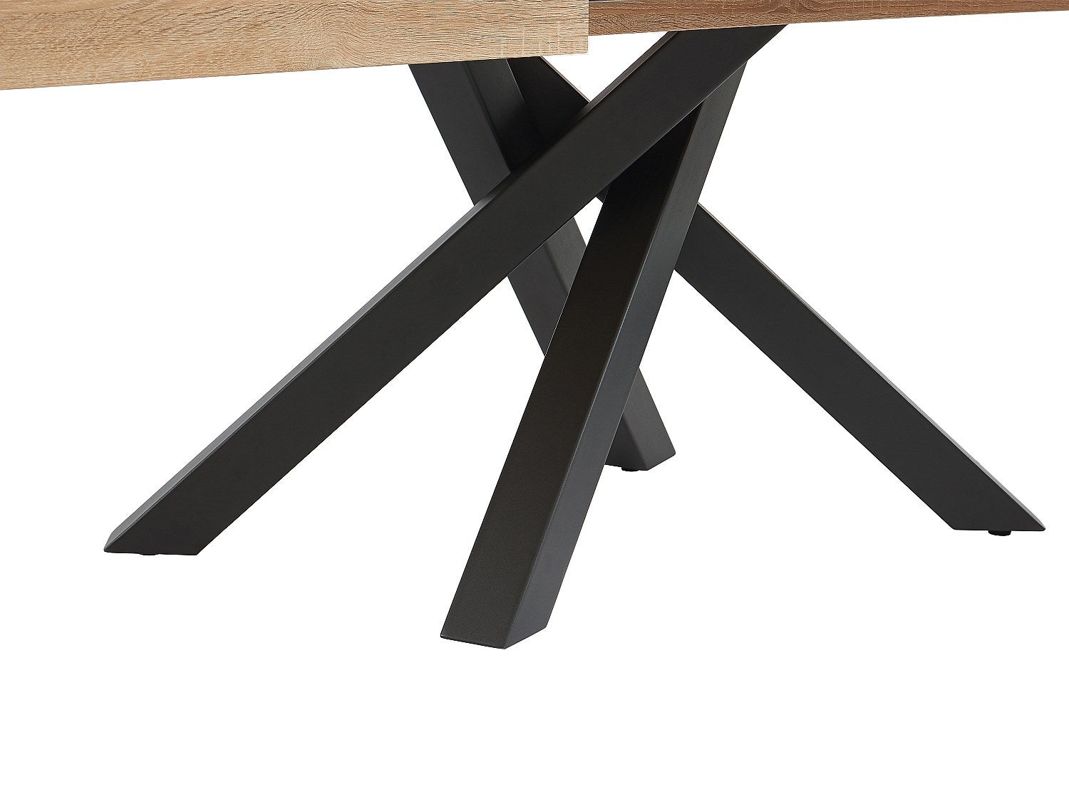 Tavolo da pranzo allungabile da 6 a 10 coperti in MDF e Metallo Naturale e Nero CATONAV - 8