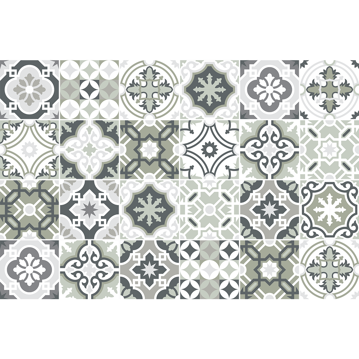 24 vinilos baldosa de cemento muebles belinda - adhesivo de pared - revestimiento sticker mural decorativo - 24stickers10x10cm - 2