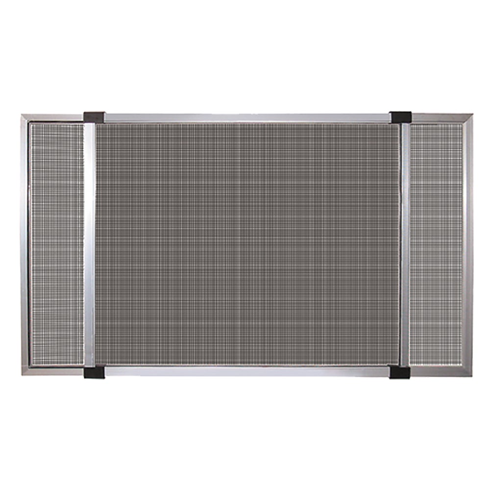 La Zappa Moustiquaire Extensible En Aluminium – Pour Portes Et Fenêtres – 70 X 100 Cm, Cadre Robuste, Brosse Anti-insectes – Ivoire
